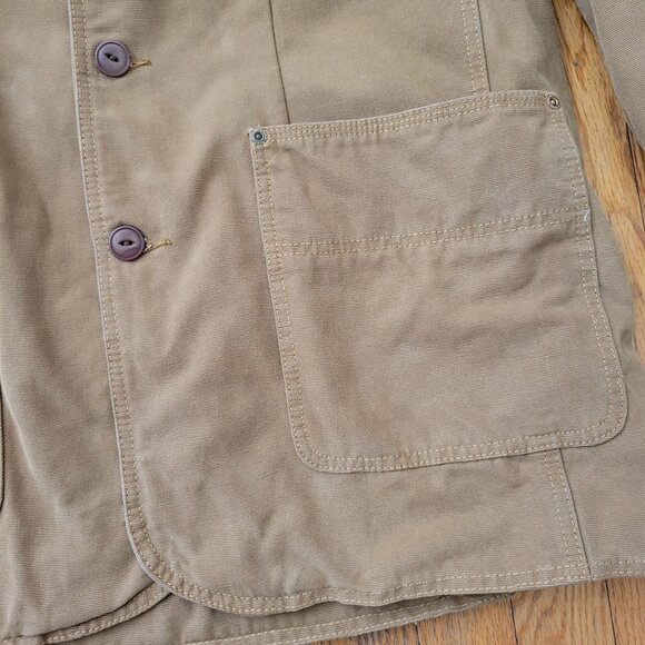 Territory Ahead LL Blazer Jacket Khaki Brown Plaid Lining Western Rodeo - Picture 12 of 13